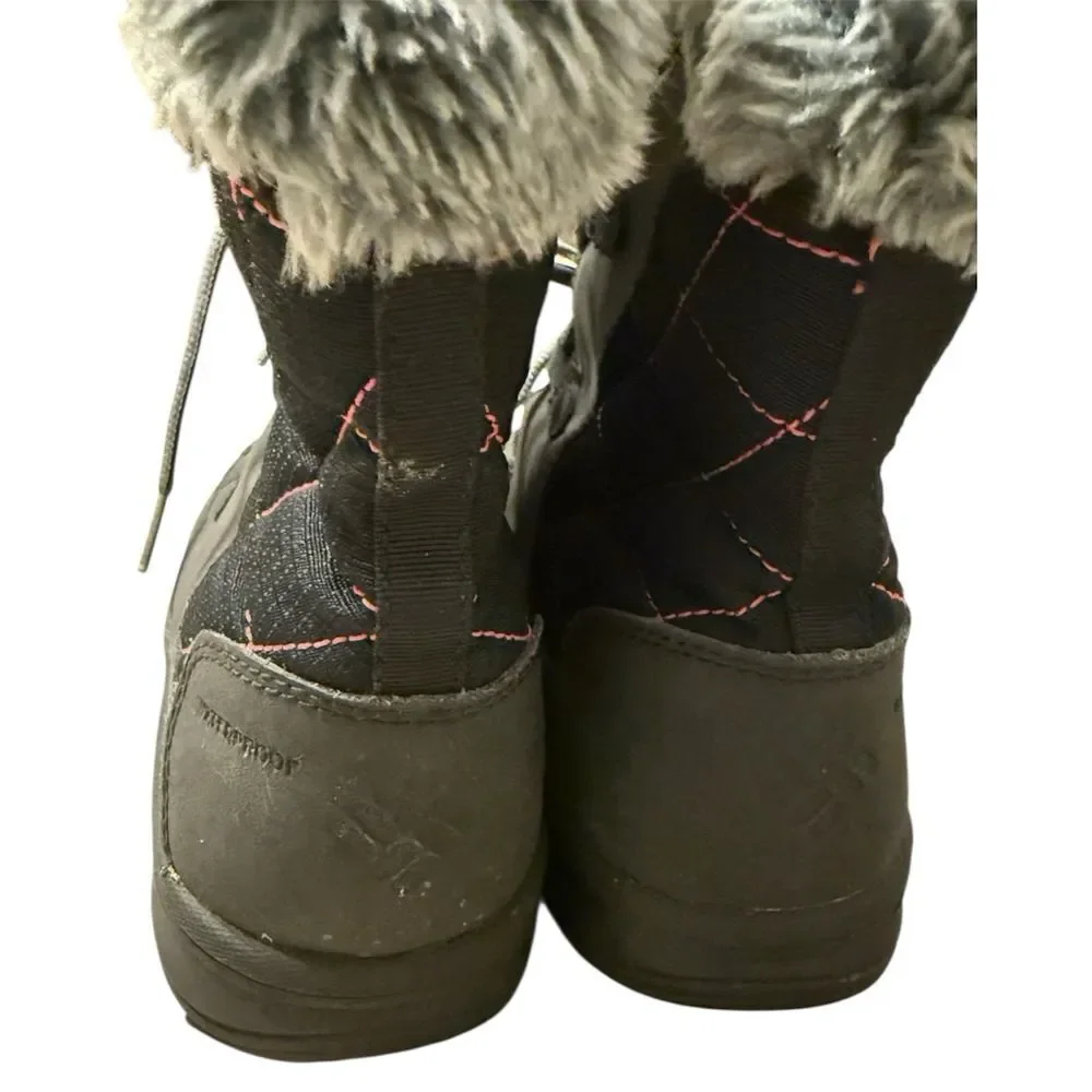 Columbia Waterproof Fur Lined Ice Maiden Youth Gray Winter Boots. Sz 4